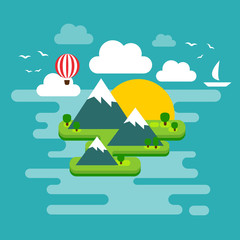 IslandFlatIllustration07