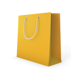 Color shopping bag on a white