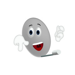 Funny Satellite Dish Sat TV Cartoon Character Illustration