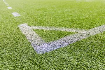Fototapeta premium Artificial football pitch in the open air