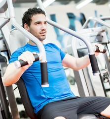 Young man in the gym