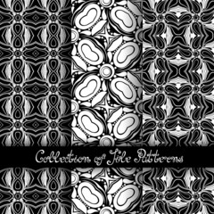 Set of 3 Seamless Vintage Patterns (Vector)