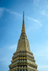 Top of roof Thai temple, Wat Phao Temple, Bangkok Thailand