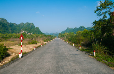 Lonely road on Monkey Island Vietnam
