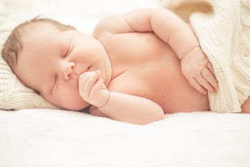 Sleeping infant boy