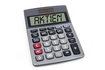 Taschenrechner mit Aktien