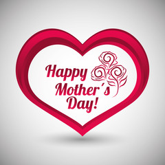Happy mothers day card design.
