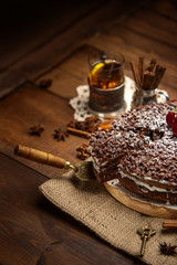 Homemade chocolate pie