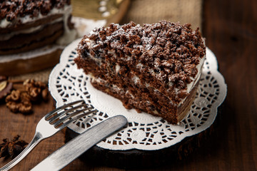 Homemade chocolate pie