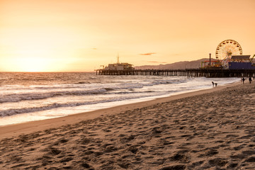 Naklejka premium santa monica beach, Los Angeles, California