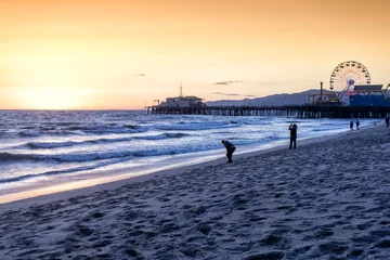 Foto op Canvas Santa Monica-strand, Los Angeles, Californië © senai aksoy