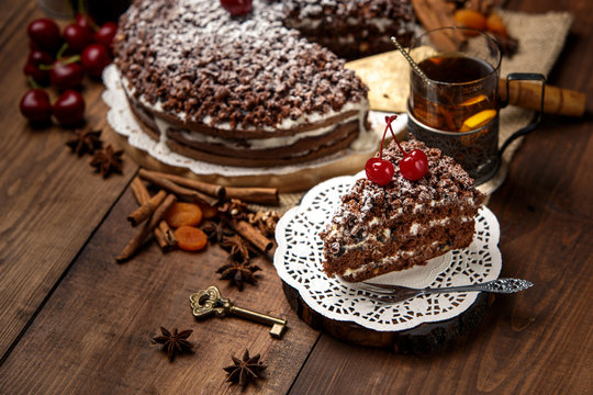 Homemade chocolate pie