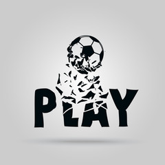 Play - vector background with ball theme - football..