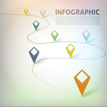 Vector infographics elements - points..