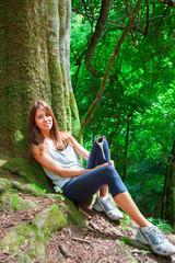 Waldlauf - Pause im Wald