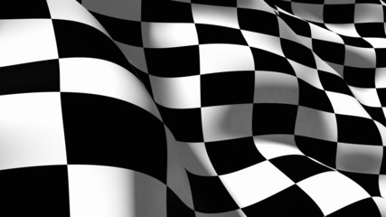 Checkered Flag. 3D. Checkered Flag Macro