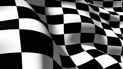 Checkered Flag. 3D. Checkered Flag Macro © BillionPhotos.com