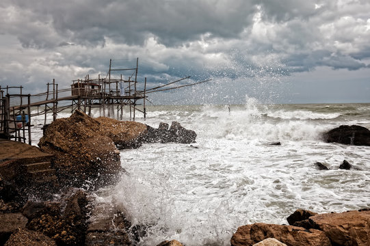 trabocco in inverno