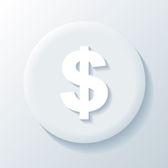 Obraz premium Dollar 3D Paper Icon
