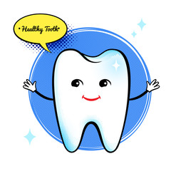 Healthy tooth character.