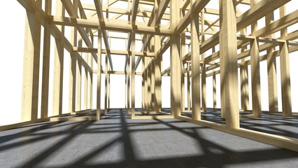 Construction. 3D. Home Construction