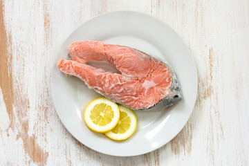 frozen salmon and lemon
