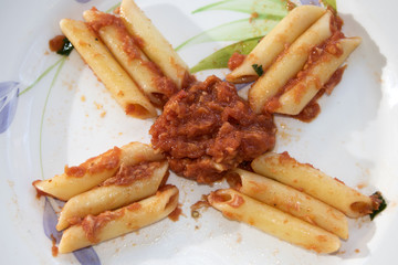 pasta at the tuna ragout