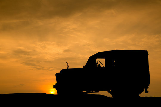 4x4 vehicle car Silhouettes