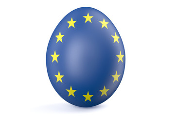 Easter egg with the flag of the European Union