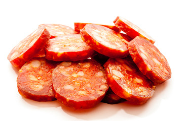 Chorizo aufgeschnitten