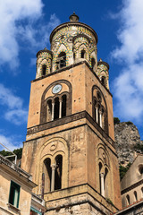 Fototapeta na wymiar Church tower of Amalfi, Italy