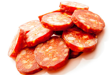 Chorizo aufgeschnitten