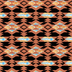 Navajo aztec textile inspiration pattern. Native american indian