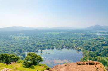 Fototapeta na wymiar View from Monte Sigiriya, Lion Rock Fortress, Sri Lanka