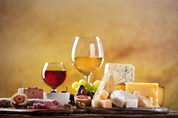 Various types of cheese