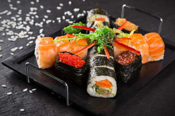 Japanese seafood sushi set