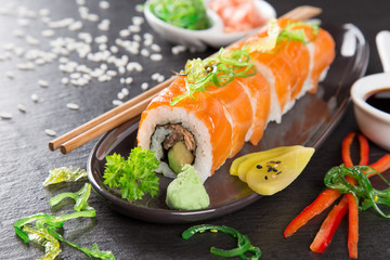 Japanese seafood sushi set