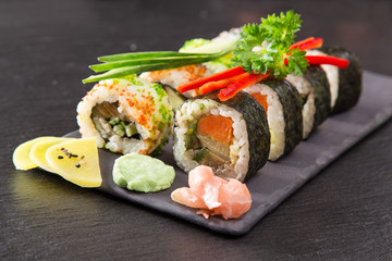 Japanese seafood sushi set