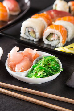 Japanese seafood sushi set