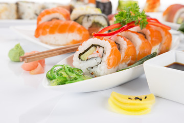 Japanese seafood sushi set