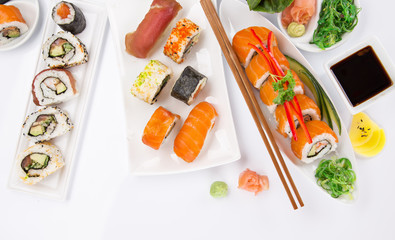 Japanese seafood sushi set
