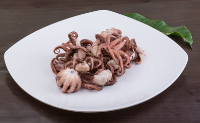 Boiled octopus
