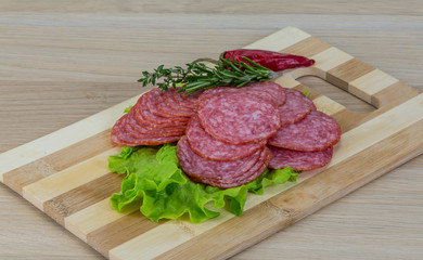 Sliced salami