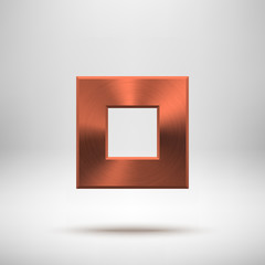 Bronze Abstract Rhombic Button Template