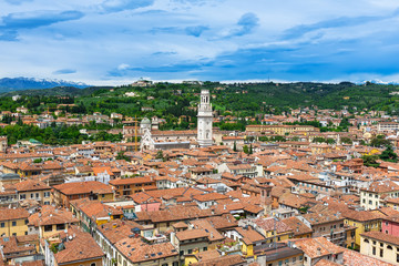 Fototapeta na wymiar Aerial view of Verona. Italy