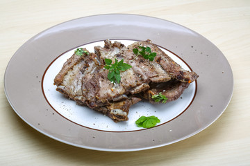 Roasted pork ribs