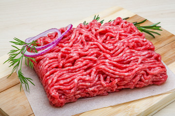 Raw beef minced meat