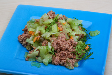 Tuna and celery salad