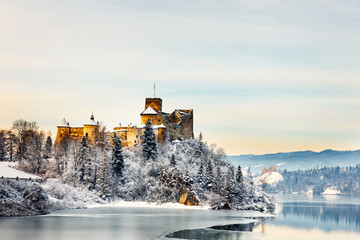 Beautiful view of Niedzica Castle, Poland