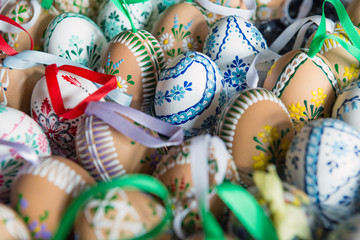 Easter eggs, hand painted, beautiful and colorful